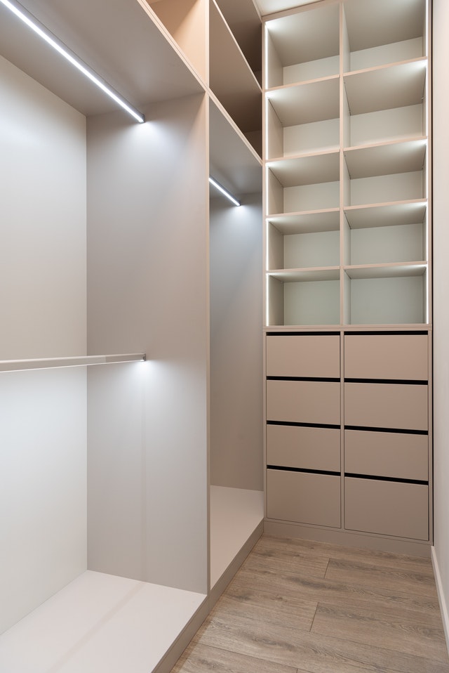 Start with wardrobe design and solve all storage problems